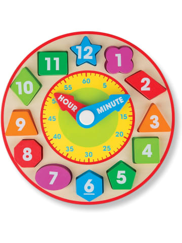 Melissa & Doug Holzuhr mit Formen zum Sortieren 13 Teile