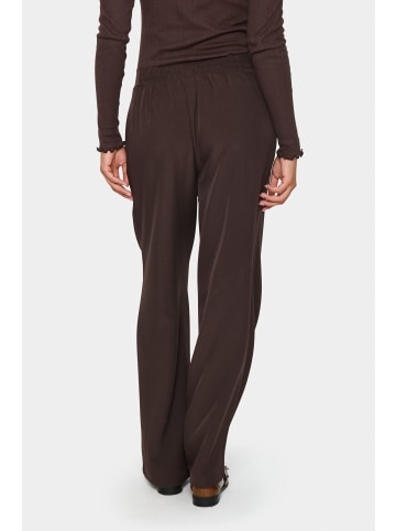 SAINT TROPEZ Casual Hose CelestSZ Gerade Passform in Dark Oak