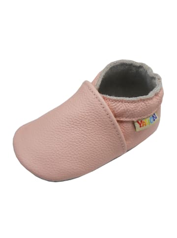 Yalion Leder-Krabbelschuhe in Rosa
