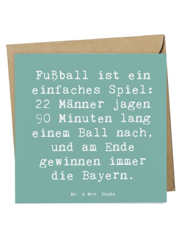 Mr. & Mrs. Panda Deluxe Karte Spruch Fußball Bayern mit Spruch in Meeresbrise