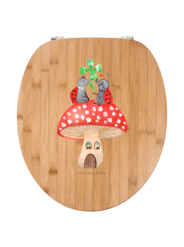 Mr. & Mrs. Panda Toilettendeckel Marienkäfer Fliegenpilz ohne Sp... in Braun