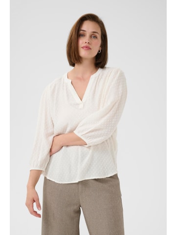 Kaffe Langarm-Bluse KAannika Regular fit in Chalk