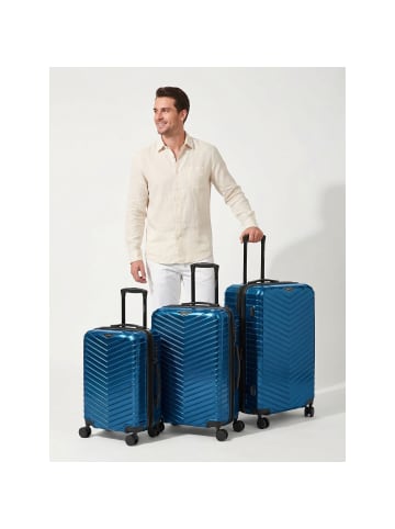 Redolz Essentials 18 2.0 4 Rollen Kofferset 3-teilig mit Dehnfalte metallic-blue shiny