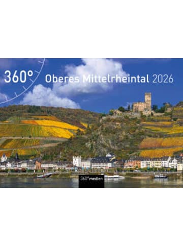 360 grad Kalender - Oberes Mittelrheintal Broschürenkalender 2026