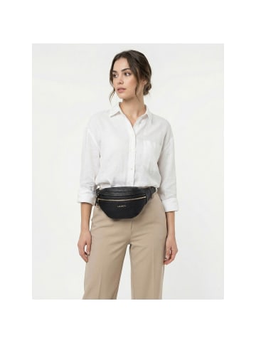 Lazarotti Bologna Leather Double-Zip Gürteltasche Crossbody Leder 25 cm black