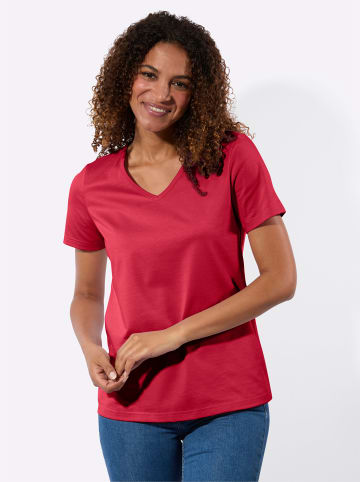 WITT WEIDEN Kurzarmshirt in rot + ecru