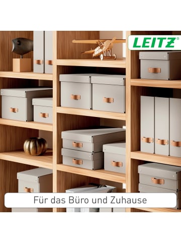 Leitz Archivbox Puro Mittel Flach mit Deckel beige 2 Stück
