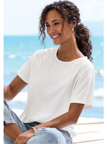 LASCANA Kurzarmshirt in creme