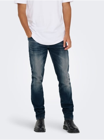ONLY & SONS Slim Fit Jeans in Dark Blue Denim 1