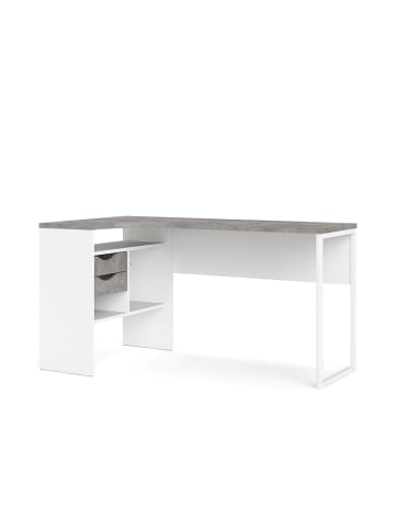 ebuy24 Schreibtisch Plus Weiß 145 x 81 cm