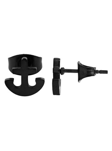 Adeliás Unisex Ohrringe – Ohrstecker aus Edelstahl in schwarz