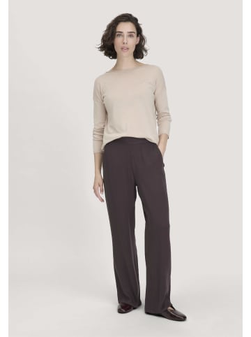 Hessnatur Hose Wide Leg in schwarzbeere
