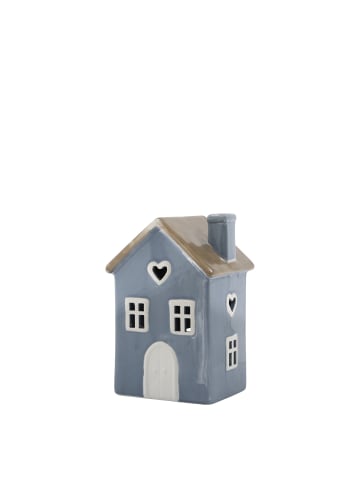 Chic Antique Keramikhäuschen Chamonix 10 Lichthaus für Teelicht in sky blue
