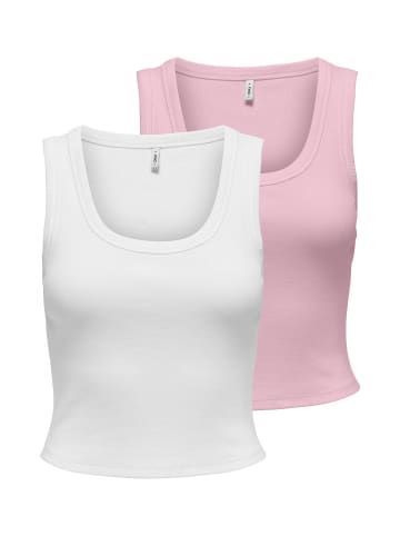 ONLY 2er-Pack Top in Bleached Mauve