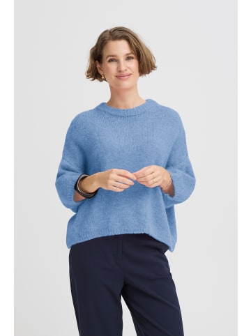 b. young Strickpullover halbarm BYOTIA Box fit in Della Robbia Blue