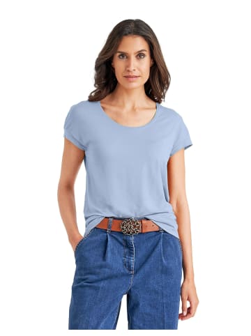 MADELEINE Elegantes Viskose-Oberteil in himmelblau