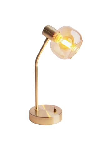 näve Tischleuchte "LIBBY" in messing - (L)12 cm x (B)12 cm x (H)34 cm