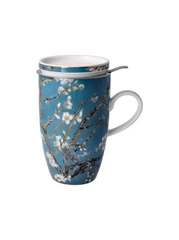 Goebel Teetasse mit Deckel und Sieb " Vincent van Gogh  Mandelbaum Blau " in Blau