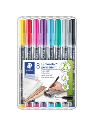 Staedtler Folienschreiber Lumocolor M permanent farbig sortiert Packung mit 4 ...