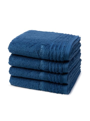 Vossen 4 X Handtuch im Set Vienna Style Supersoft in Deep blue