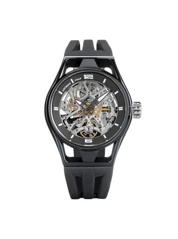 Locman Herrenuhr "Montecristo Skeleton" in Schwarz