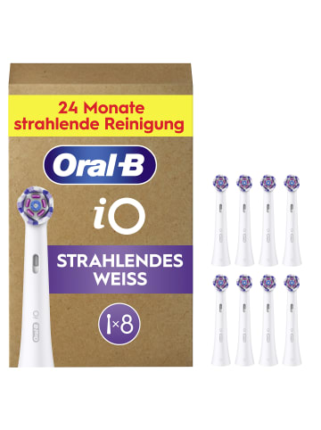 Oral-B Aufsteckbürsten „iO Strahlendes Weiss“ in Weiß (8 St. - FFU)