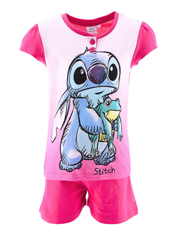 Disney Schlafanzug kurz Stitch im Geschenkkarton in Pink