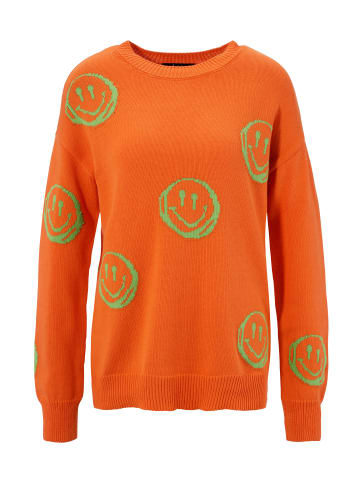 Aniston CASUAL Strickpullover in orange-apfelgrün
