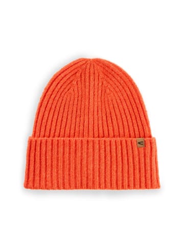 Camel Active Strickmütze mit Logo in Orange