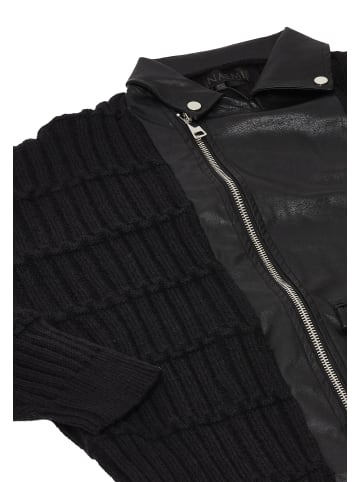 NAEMI Damen Strickjacke in dunkelschwarz