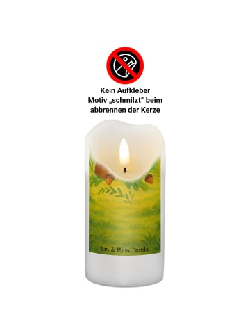 Mr. & Mrs. Panda Laternenkerze Bär König Design ohne Spruch in Weiß