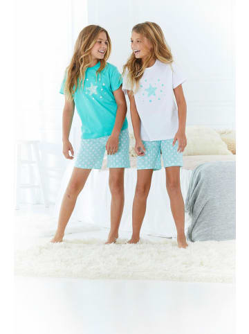 Petite Fleur Kids Shorty in mint, weiß