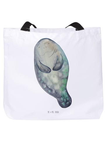 Mr. & Mrs. Panda Shopping Bag Seekuh Happy ohne Spruch in Weiß