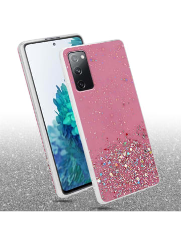 cadorabo Hülle für Samsung Galaxy S20 FE Glitter in Rosa mit Glitter