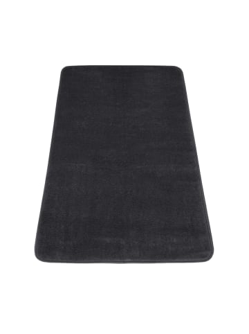 KADIMA DESIGN Waschbarer Teppich Badezimmer waschmaschinenwaschbar Unifarben in Dunkelgrau