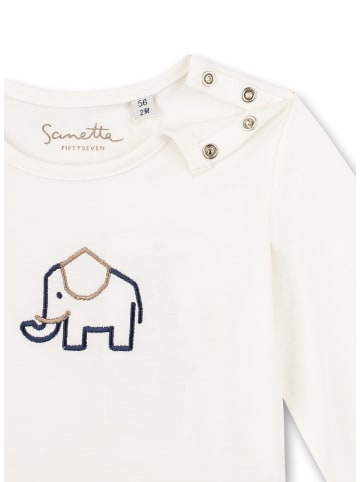 Sanetta Langarmshirt in Beige