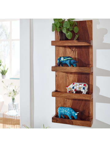 KADIMA DESIGN Wandregal 30x80x10 cm Massivholz Hängeregal Modern