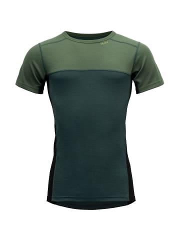 DEVOLD M LAUPARENMERINO 190 T-SHIRT in Tannengrün