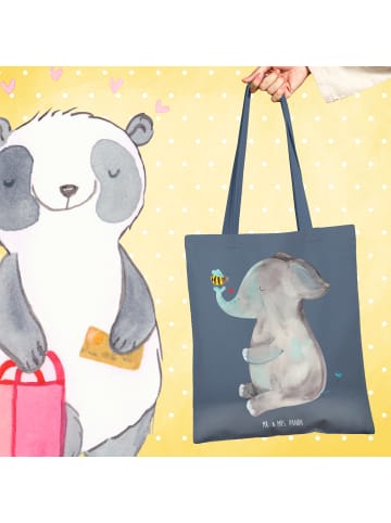 Mr. & Mrs. Panda Einkaufsbeutel Elefant Biene ohne Spruch in Indigo Blue