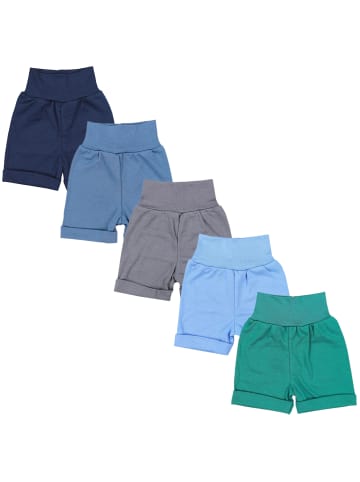 TupTam 5er- Set Sommershorts in blau/grau