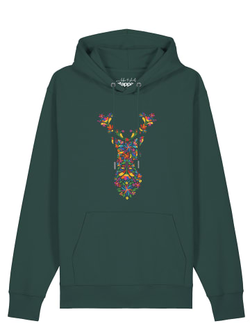 wat? Apparel Sweatshirt Floral Deer in Glazed Green