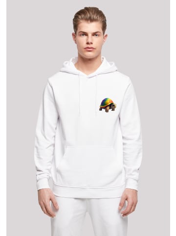 F4NT4STIC Basic Hoodie Rainbow Turtle HOODIE UNISEX in weiß