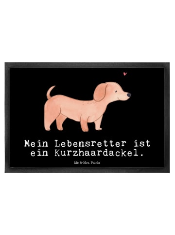 Mr. & Mrs. Panda Schmutzfangmatte Dackel Kurzhaardackel Lebensre... in Schwarz