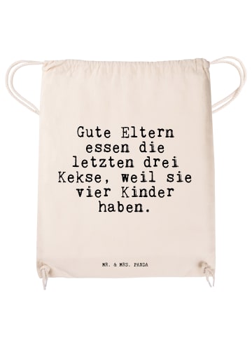 Mr. & Mrs. Panda Beutel Rucksack Gute Eltern essen die... mit Sp... in Creme