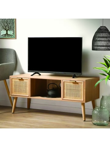 CALICOSY TV-Möbel MIYA in Helles Holz - (W) 100  x (H) 45  x (L) 42  cm