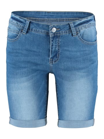 Hailys Shorts Mid Waist Kurze Jeans Eingriffstaschen in Blau-2