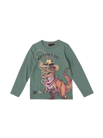 KOROSHI Langärmliges Jungen-T-Shirt in khaki