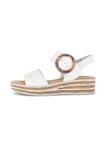 Gabor Plateau Sandalen in creme