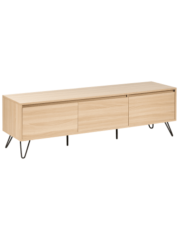 Beliani TV-Möbel CARDIGAN in Braun/Schwarz - (W) 150 x (H) 45 x (L) 40 cm