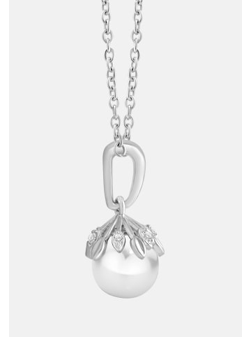 Diamant Exquis Halskette aus 375 Weißgold mit Perle mit Diamant